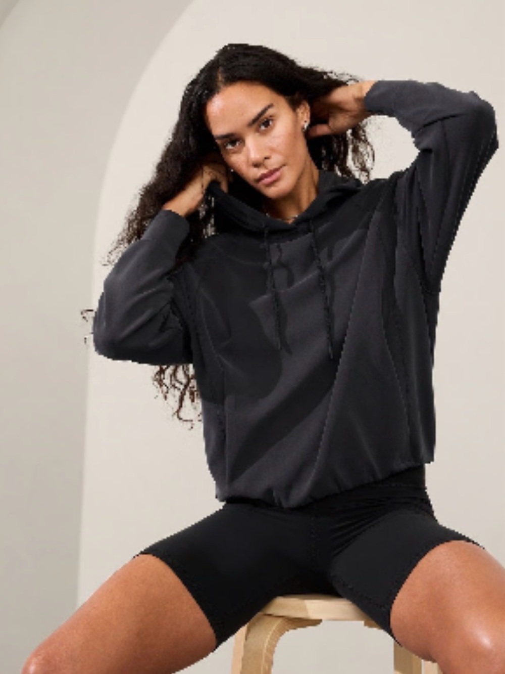 Athleta Seasoft Bubble Hem Hoodie - Picture 2 of 8